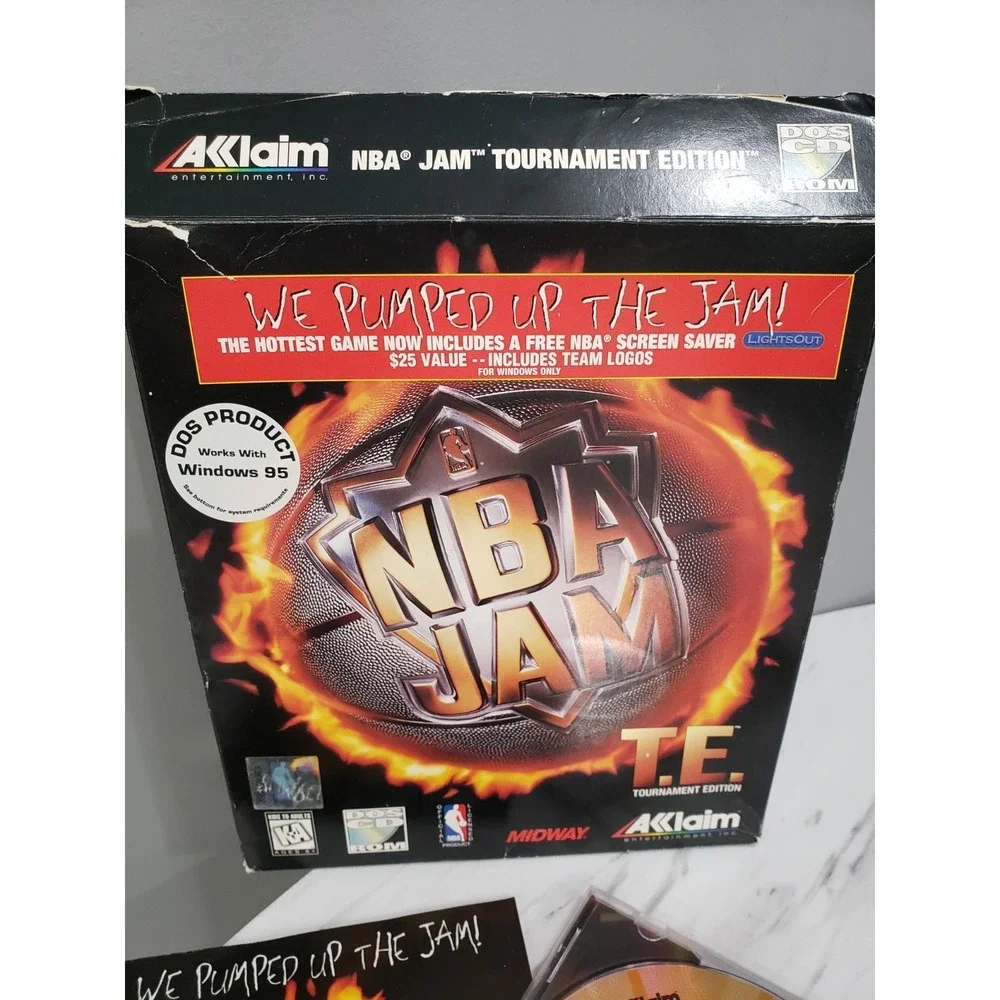 NBA Jam T.E TE Tournament Edition PC CD Rom Big Box‎ Windows 95